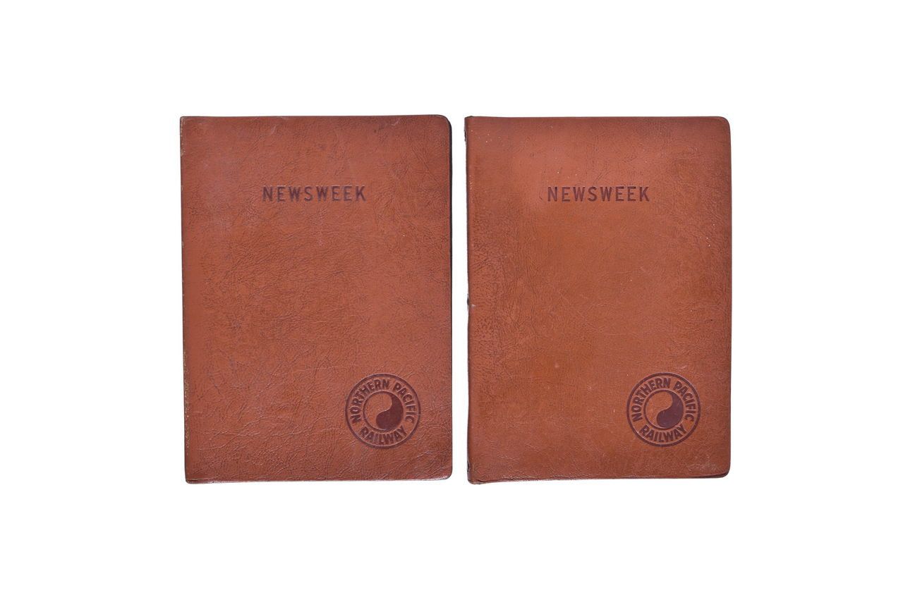 1694 - Pair of Northern Pacific Leather Magazine Covers/Torsion Binders thumbnail
