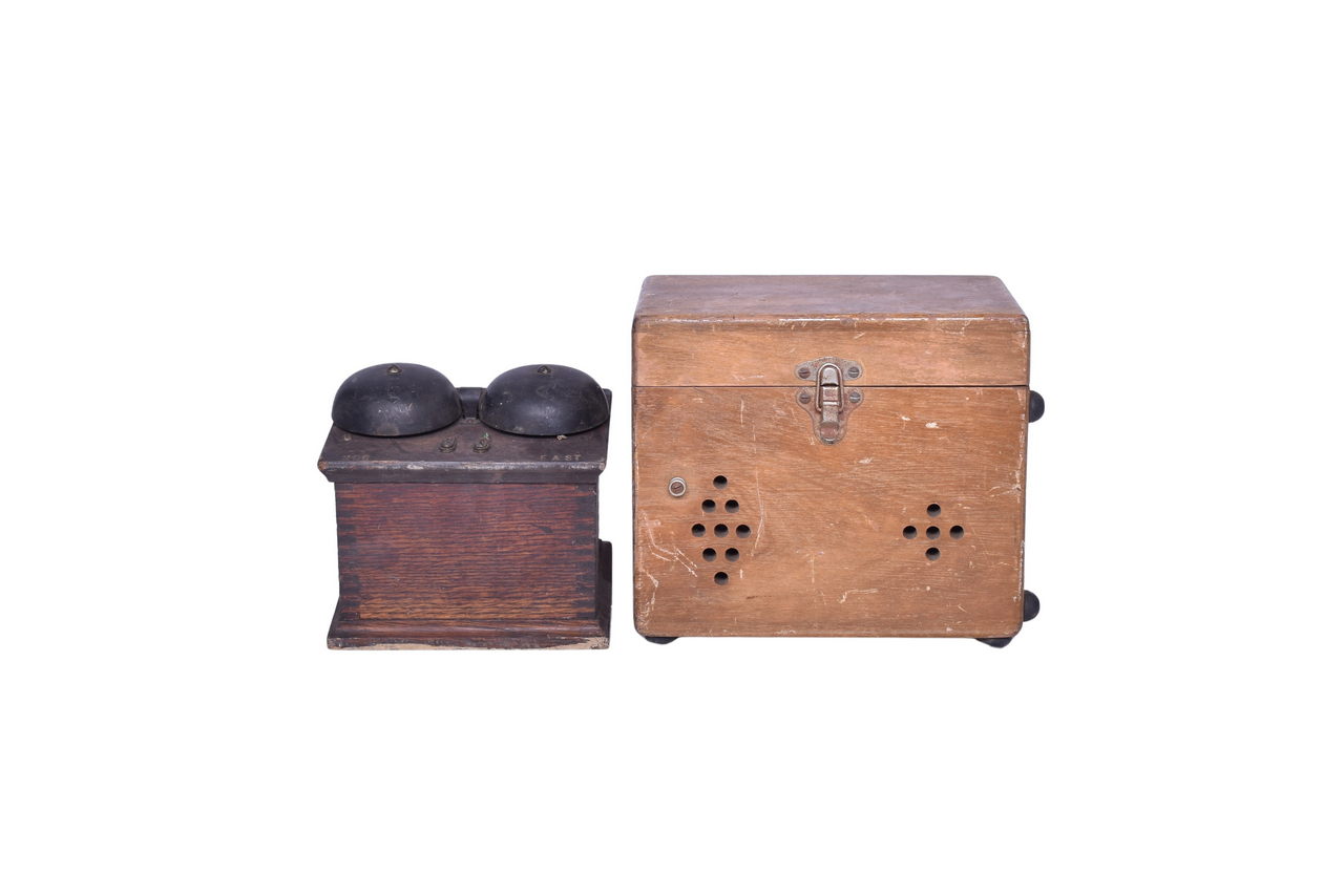 1712 - Standard Electric Time Co. Cycle Counter and a Wooden Ringer Box thumbnail