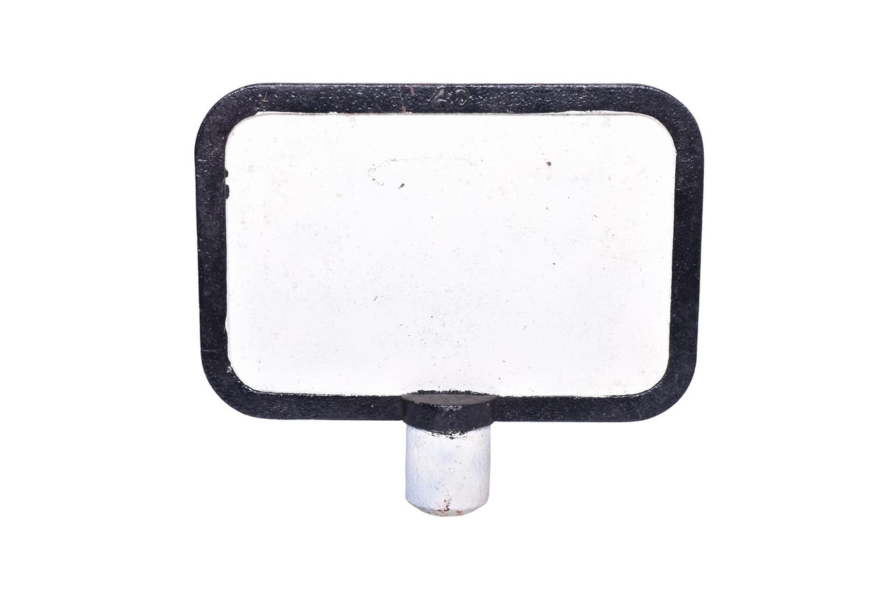 1714 - Blank Cast Iron Railroad Sign thumbnail