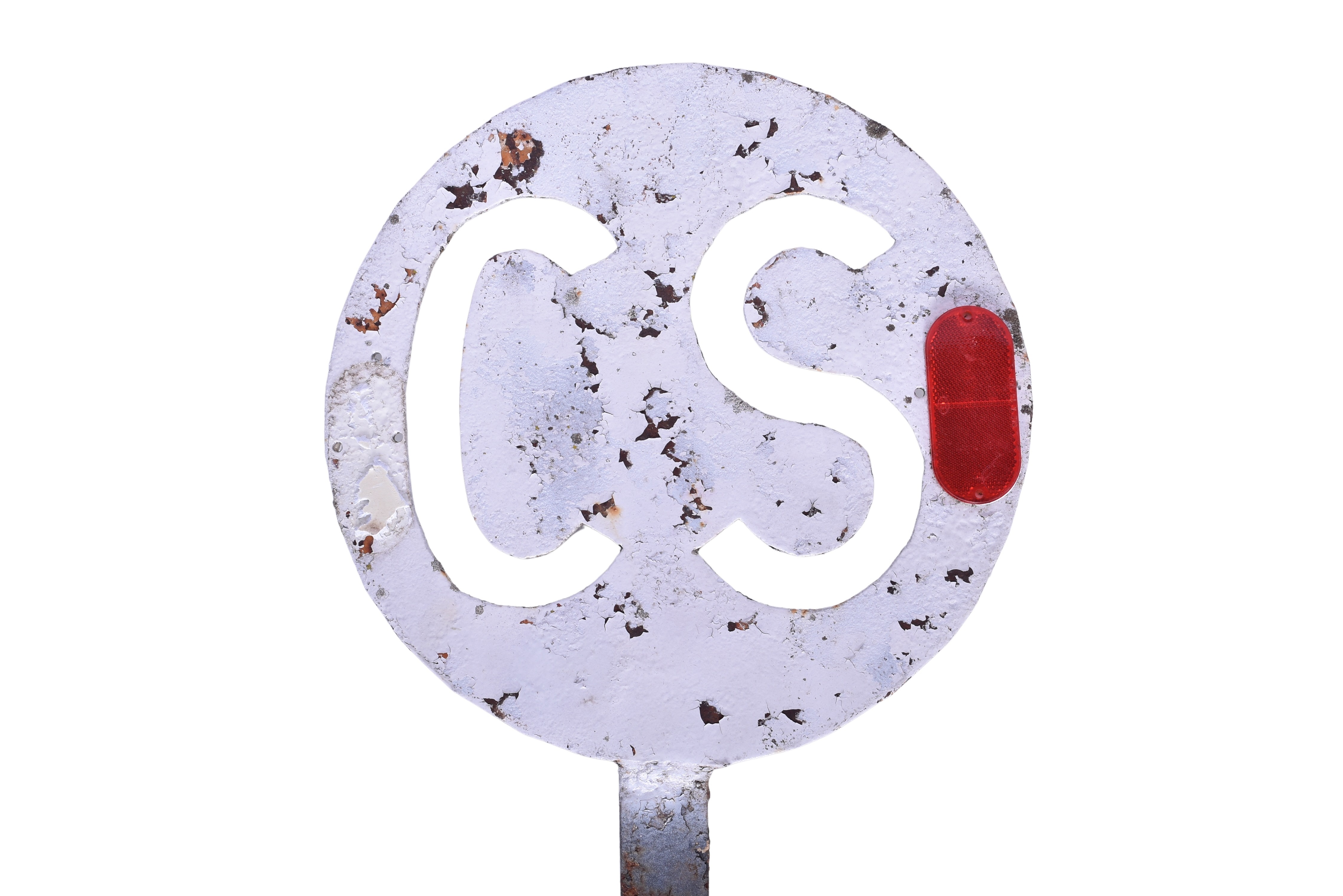 1733 - Cast Iron CS Railroad Sign thumbnail