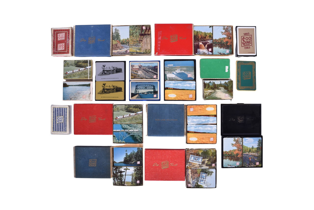 2003 - Twenty-Seven Soo Line Railroad Playing Card Decks Including New Old Stock thumbnail