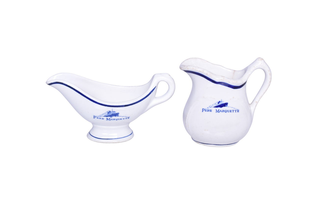 2006 - Pere Marquette Railroad / Auto Ferry Sauce Boat and Creamer thumbnail