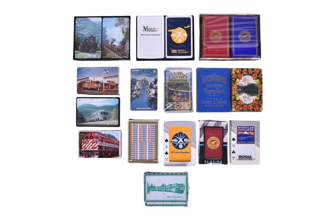 2007 - Twenty Canadian Railroad Playing Card Decks - Algoma Central, BC Rail, and Ontario Northland thumbnail