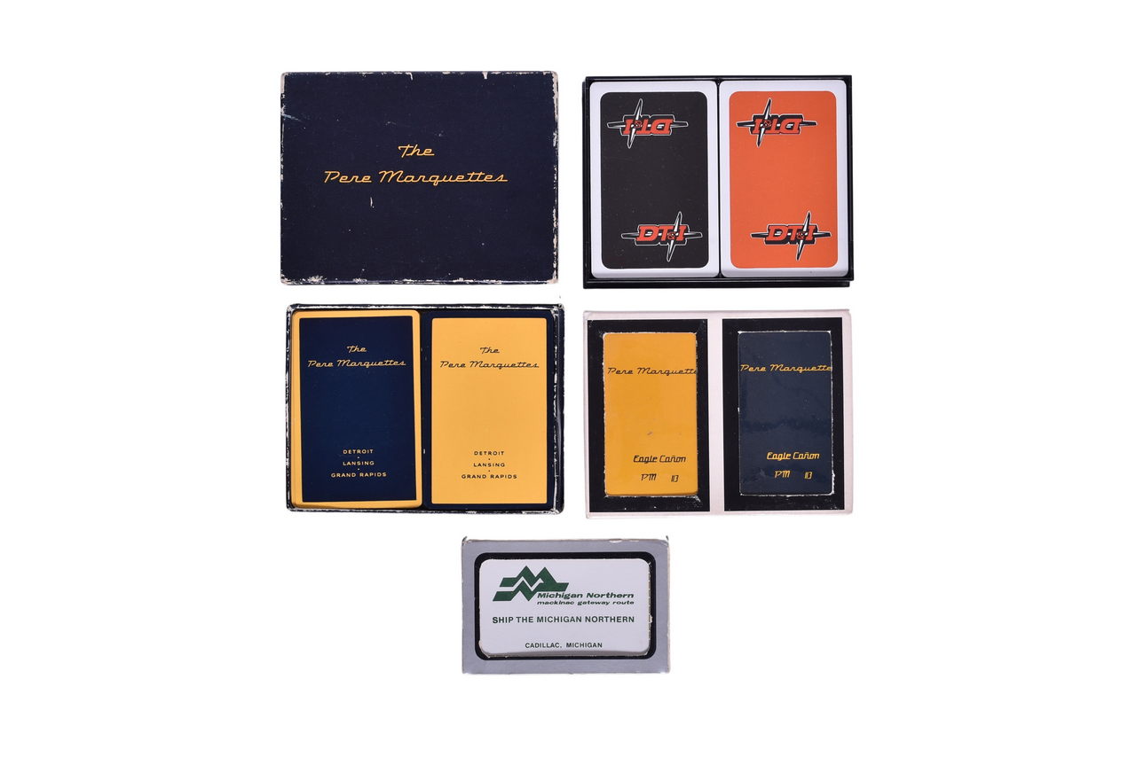2011 - Seven Michigan Railroad Playing Card Decks - Pere Marquette, Detroit Toledo & Ironton, and Michigan Northern thumbnail