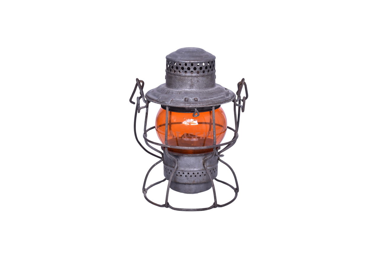 2016 - Adlake Kero Atchison, Topeka and Santa Fe Railway Lantern with Etched Globe thumbnail