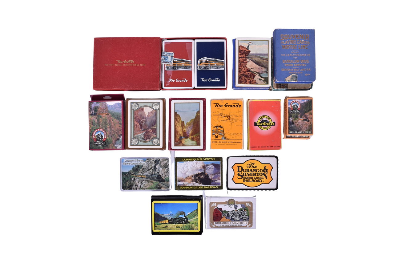 2019 - Sixteen Railroad Playing Card Decks - Denver & Rio Grande Western, Denver & Salt Lake, and Durango & Silverton thumbnail
