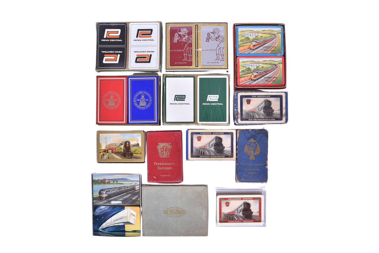 2021 - Sixteen Northeast Railroad Playing Card Decks - Pennsylvania, Delaware Lackawanna & Western, and More thumbnail