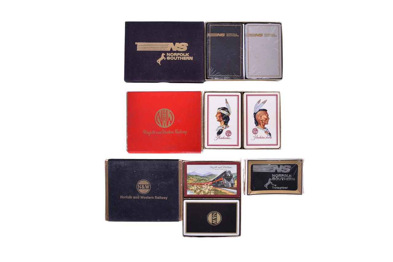 2023 - Seven Norfolk & Western and Norfolk Southern Railroad Playing Card Decks - Pocahontas and Powhatan Arrow thumbnail