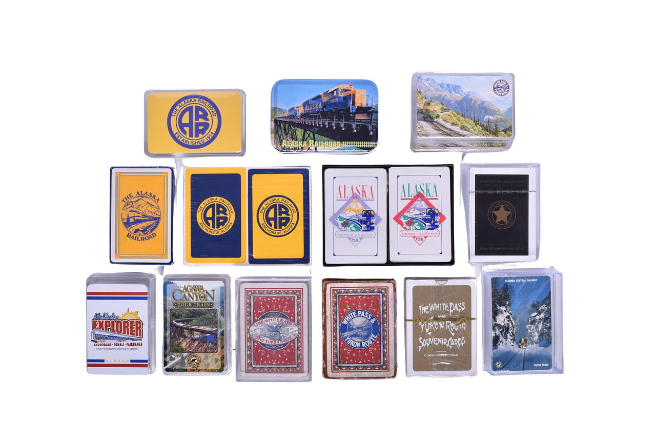 2031 - Sixteen Northern Railroad Playing Card Decks - White Pass & Yukon Route, Algoma Central, and Alaska thumbnail