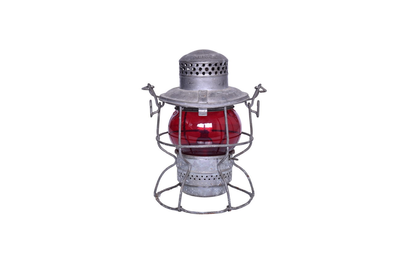 2034 - Adlake Kero Duluth Missabe and Iron Range Railway Railroad Lantern with Red Globe thumbnail