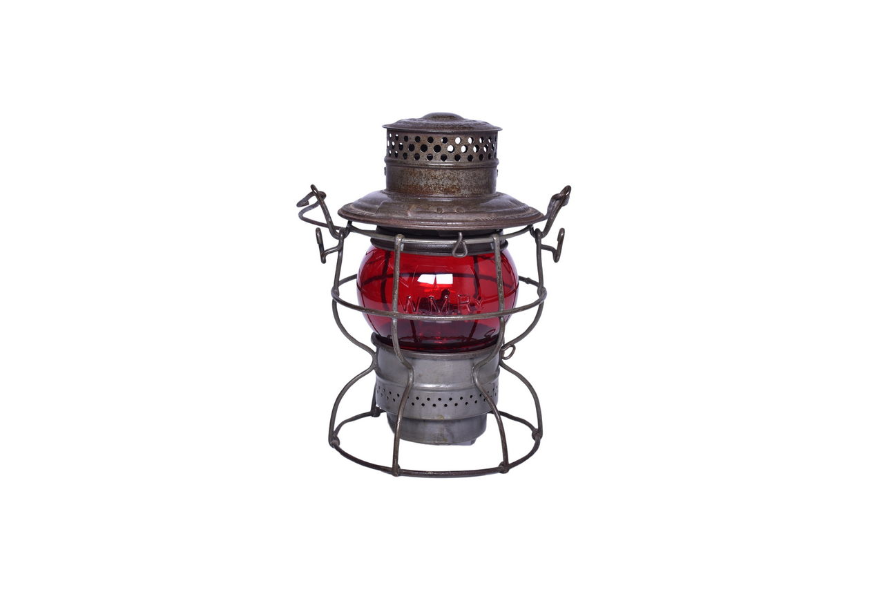 2048 - Adlake No. 250 Kero Western Maryland Railway Railroad Lantern with Red Cast Globe thumbnail