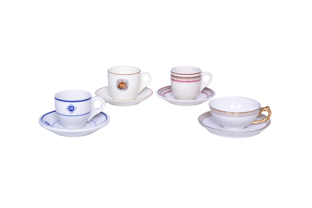 2071 - Four Railroad China Demitasse Sets - Pennsylvania, Erie, Canadian National, and Chicago Milwaukee & St. Paul thumbnail