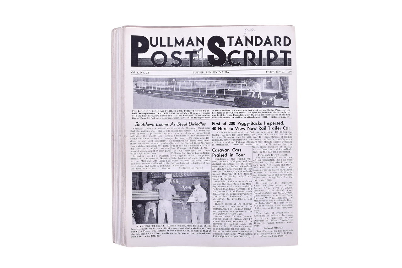 2084 - 41 Issues of the Pullman Standard Post Script - Volume 8 and 9 1955-1957 thumbnail