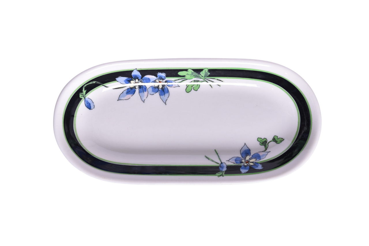 2089 - Union Pacific Railroad China Columbine Oval Celery Tray thumbnail