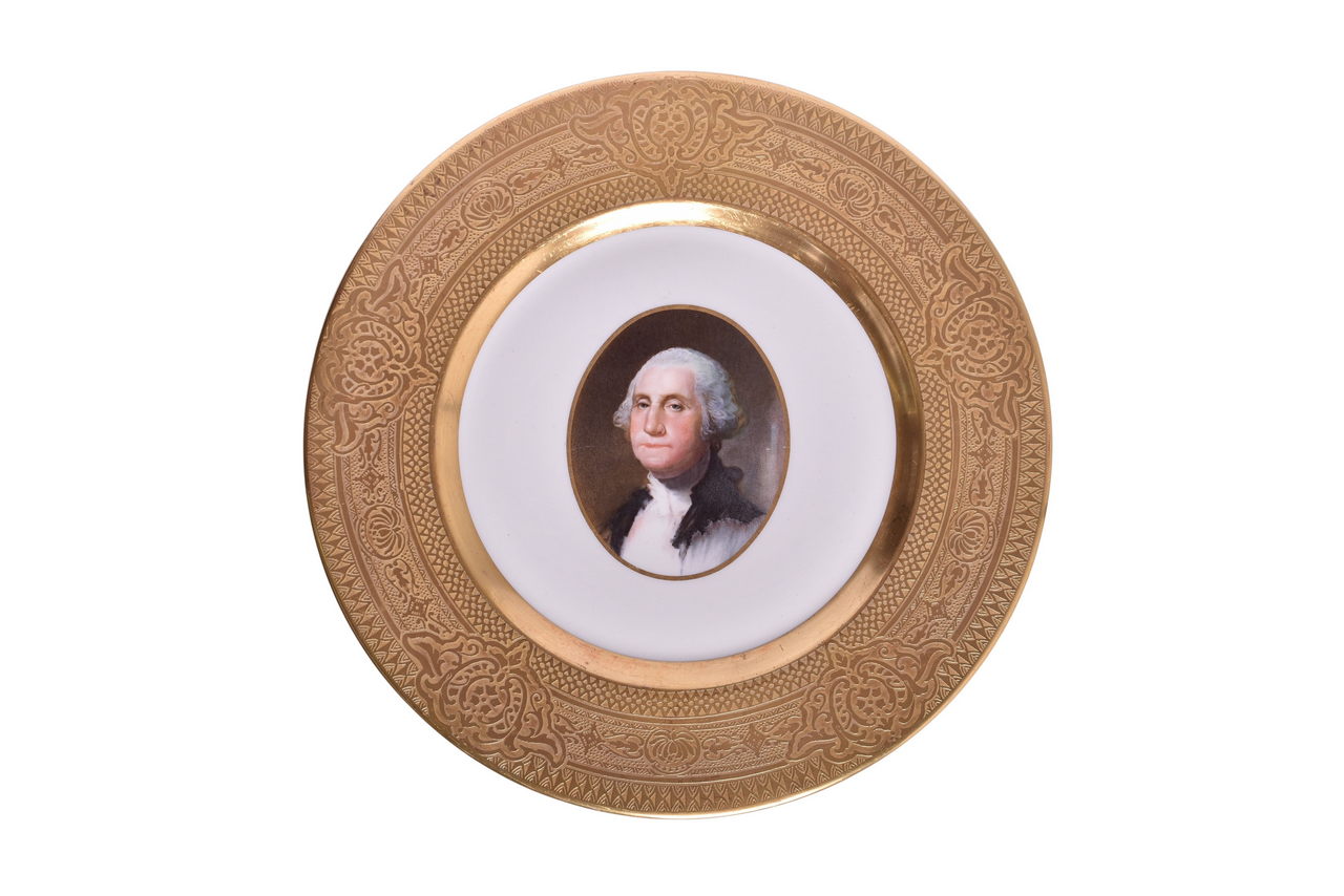 2095 - Chesapeake & Ohio Railroad China Bicentennial George Washington Service Plate 10 3/4