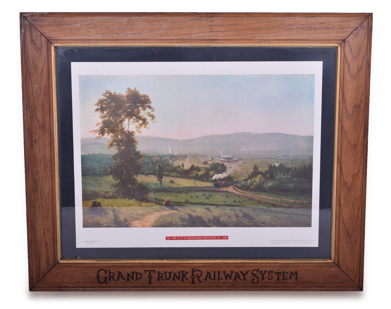 2108 - Lackawanna Valley Art Print with Grand Trunk Railway System Wooden Frame thumbnail