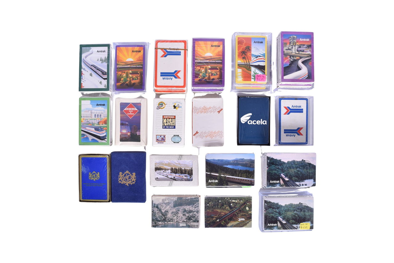 2115 - Twenty-Eight Amtrak, Acela, and American European Express Railroad Playing Card Decks thumbnail