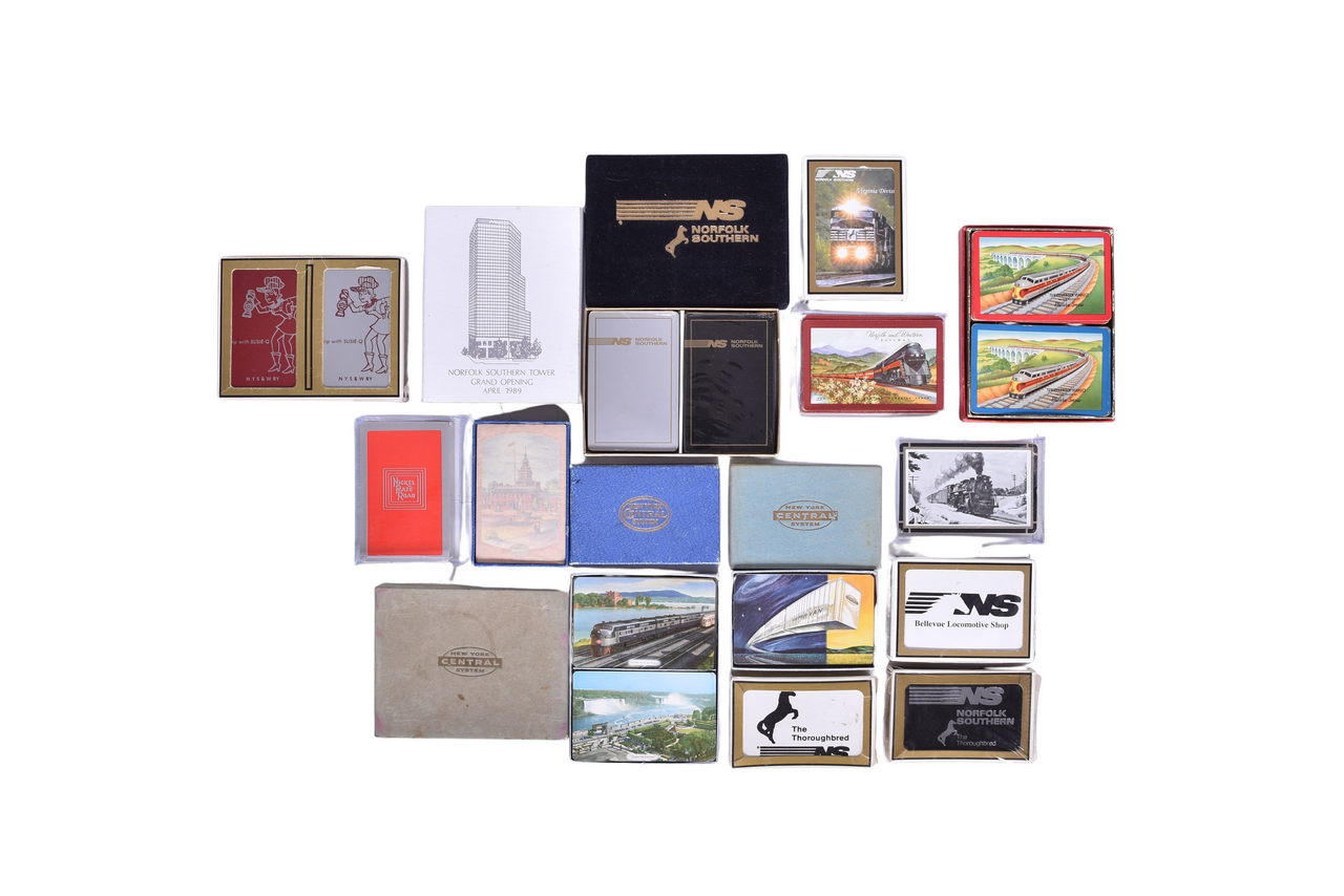 2119 - Seventeen Northeast Railroad Playing Card Decks - Norfolk & Western, Nickel Plate Road, New York Central, and More thumbnail