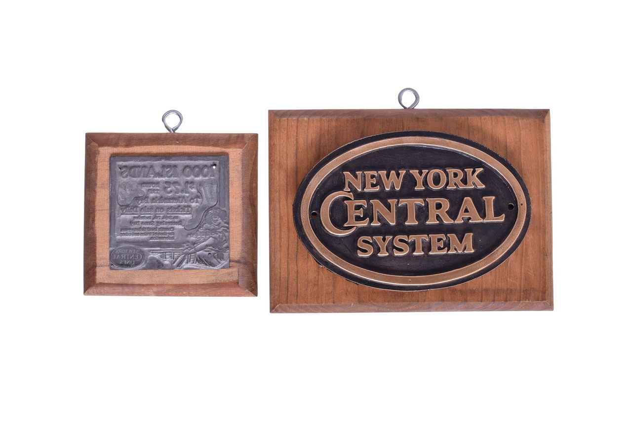 2130 - Cast Brass New York Central Railroad Herald and Printing Plate thumbnail
