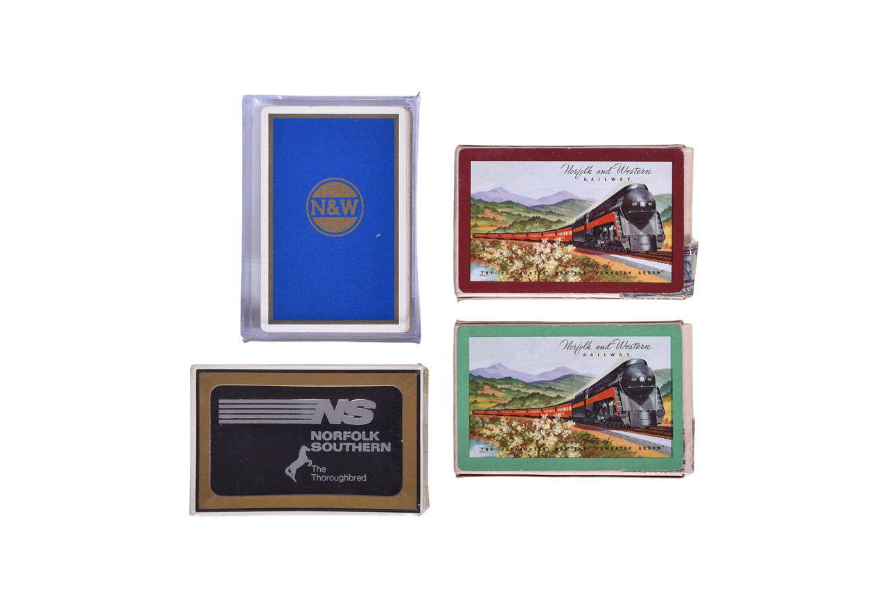 2145 - Four Norfolk & Western and Norfolk Southern Railroad Playing Card Decks - Route of The Pocahontas & Powhatan Arrow thumbnail
