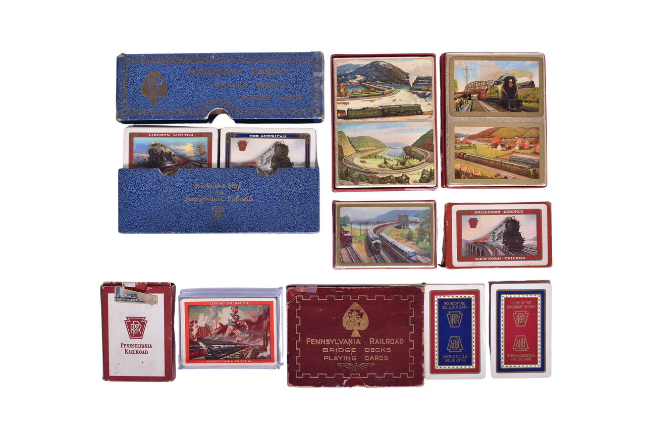 2157 - Twelve Pennsylvania Railroad Playing Card Decks Including New Old Stock thumbnail