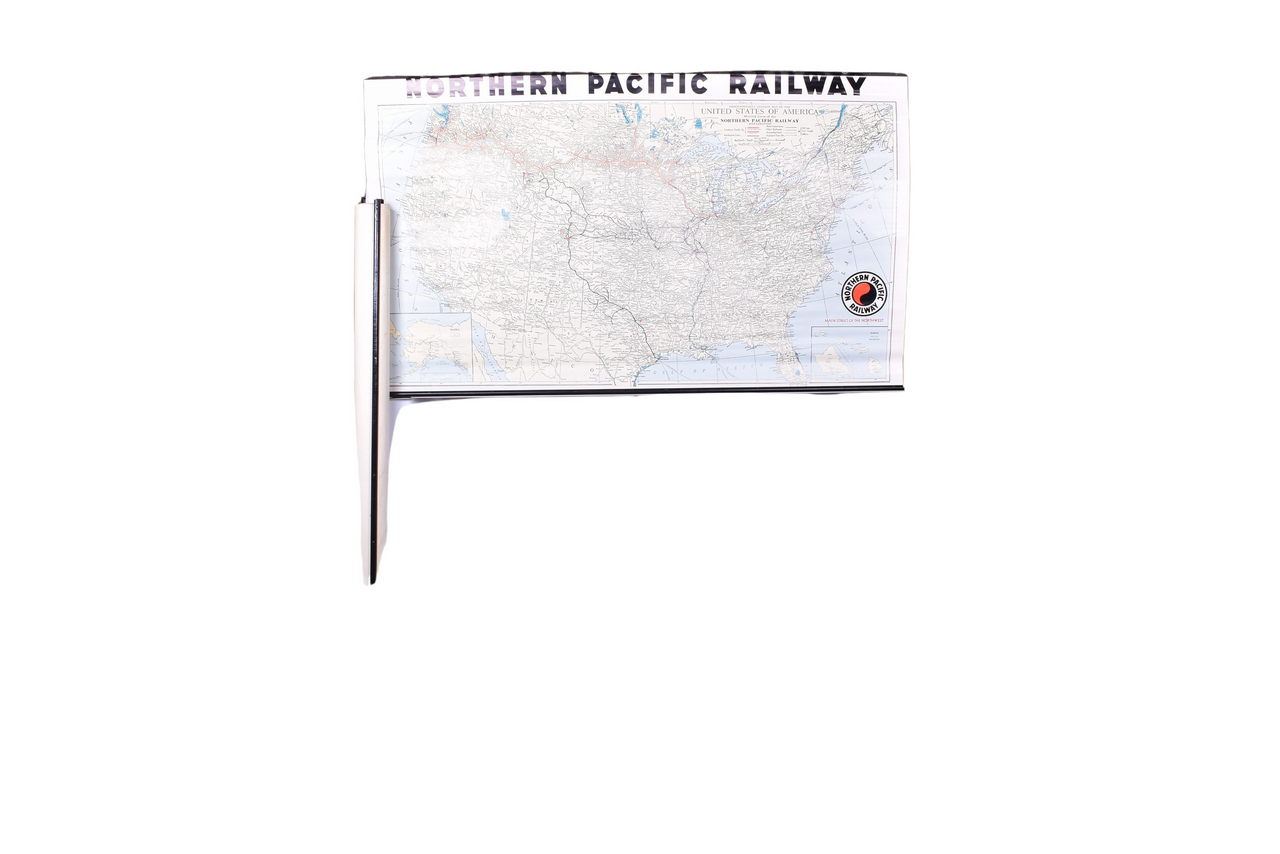 2169 - Pair of Large Northern Pacific Railroad Wall Maps - 1936 and 1960 thumbnail