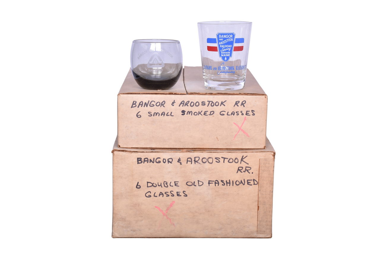 2218 - 12 Bangor and Aroostook Railroad Glasses in Master Cartons thumbnail