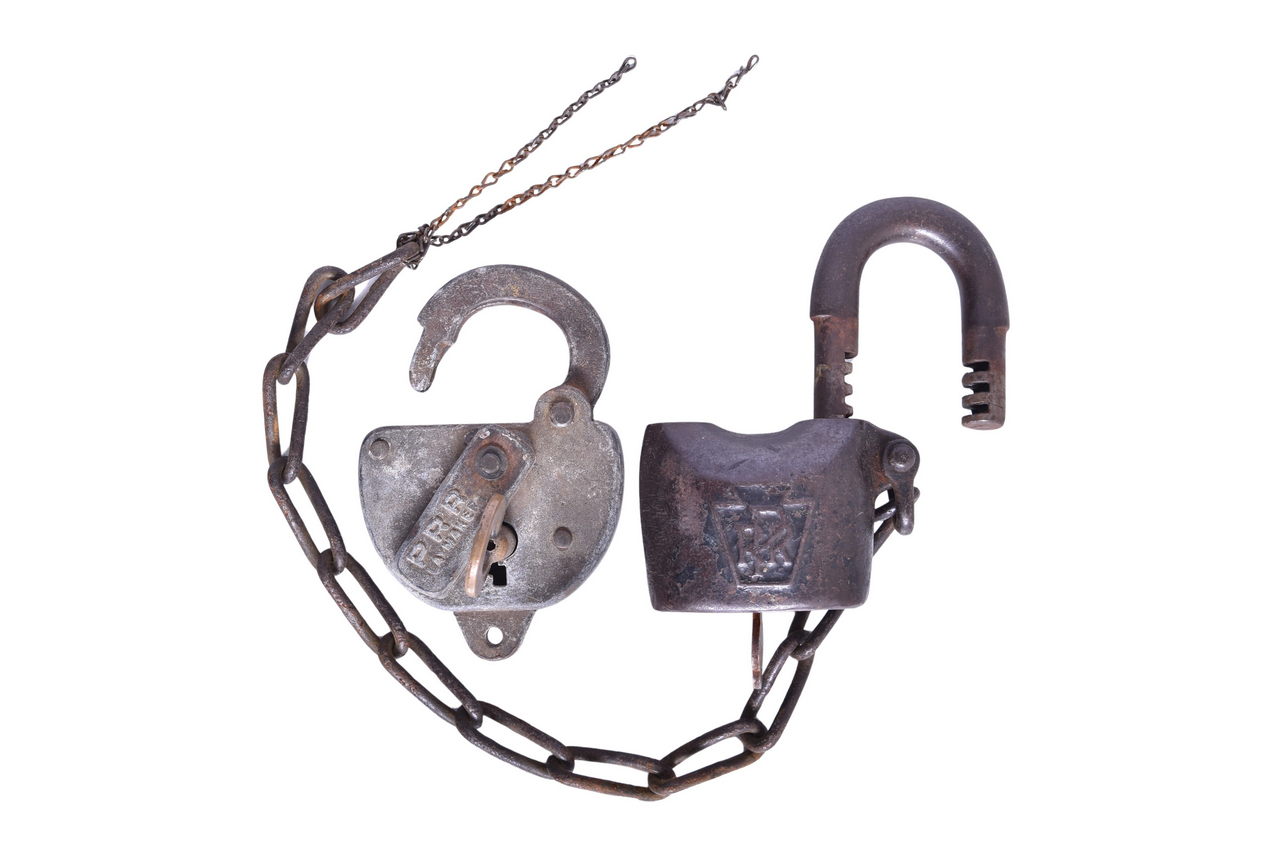 2235 - Pennsylvania Railroad Potato Lock and Slaymaker Lock w/ Keys thumbnail