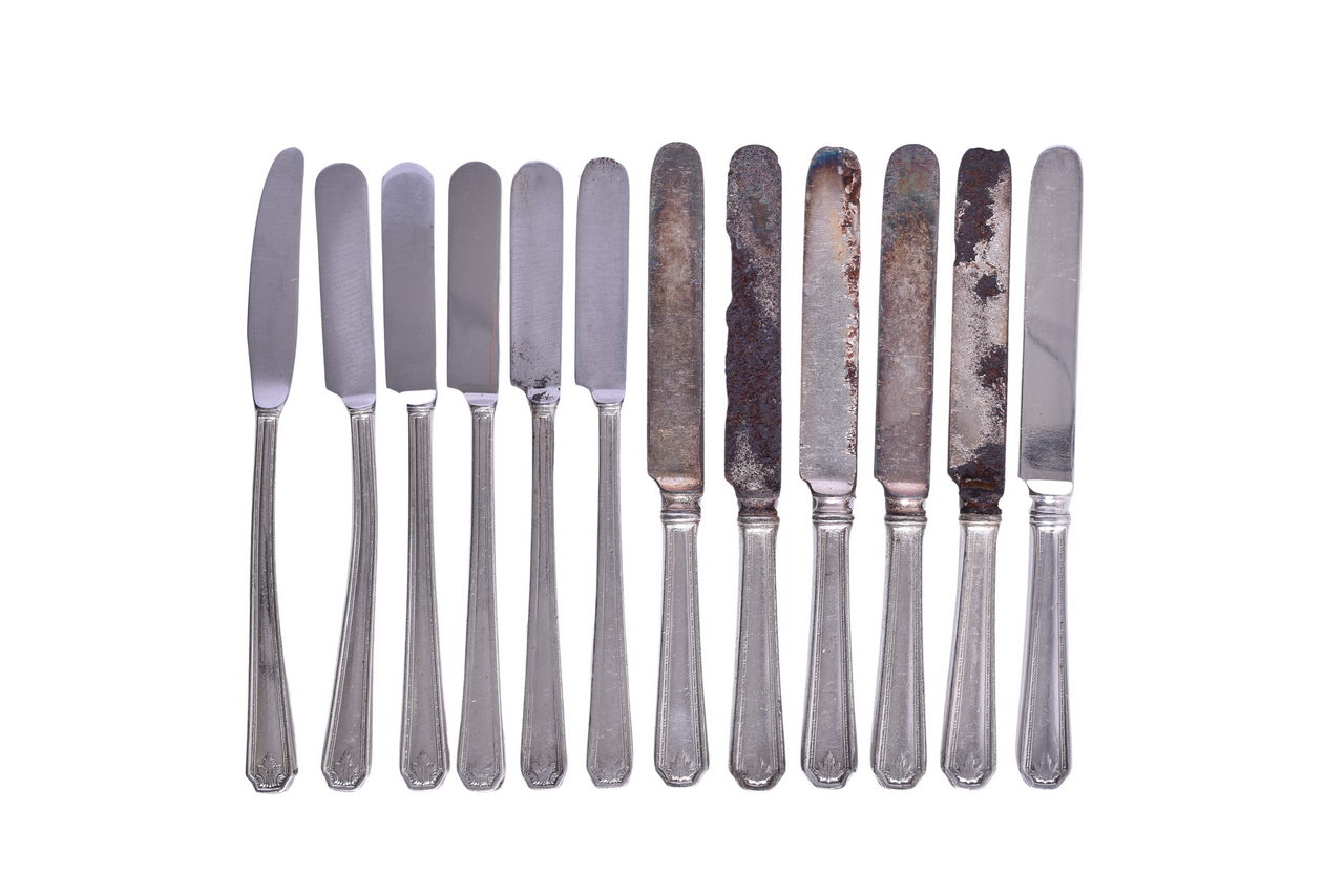 2327 - Twelve Pullman Company Railroad Roosevelt Flatware Knives thumbnail