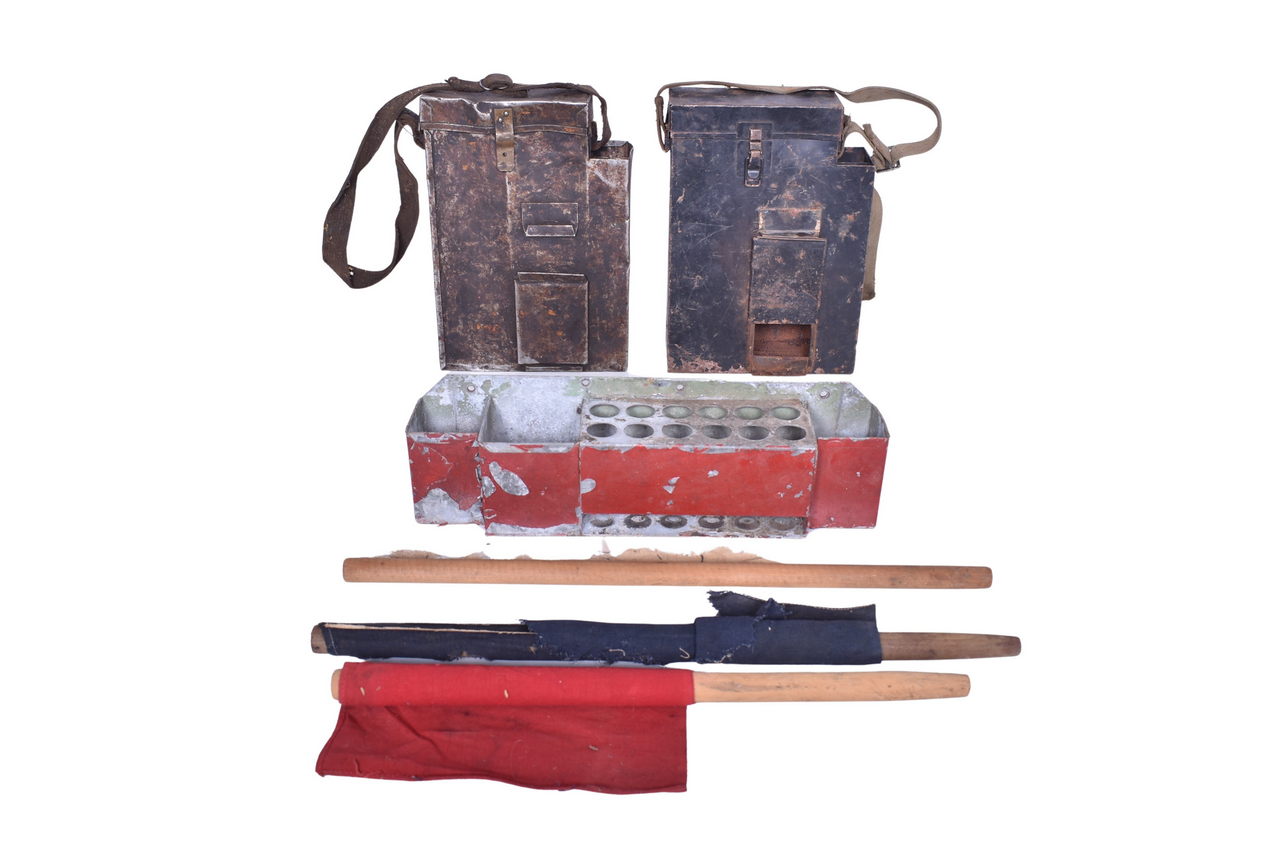 2330 - Three Railroad Brakeman's Flag Kits and Three Railroad Tower/Watchman Flags thumbnail