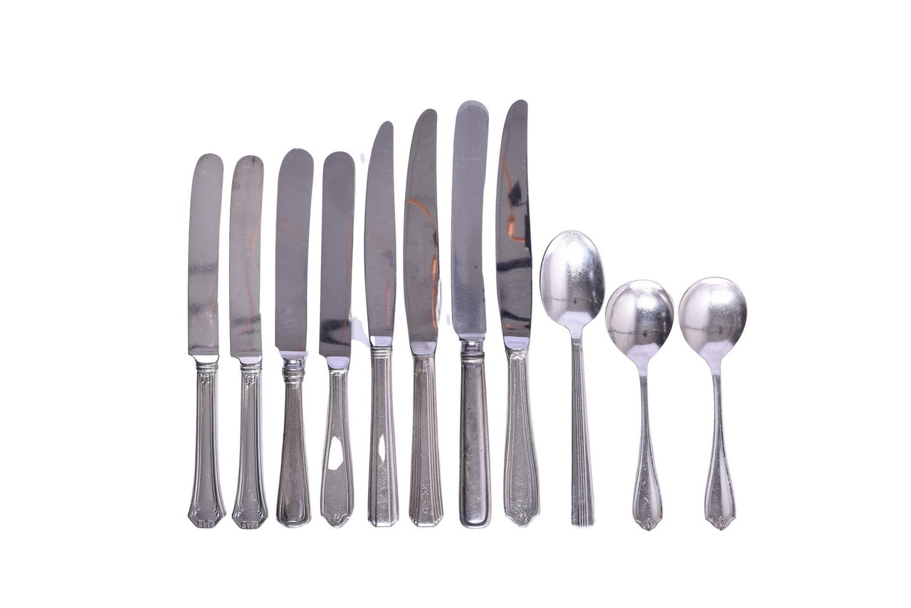 2335 - Eleven Pieces of Southeastern Railroad Flatware - Nashville, Chattanooga & St. Louis, Louisville Nashville, Seaboard, and More thumbnail