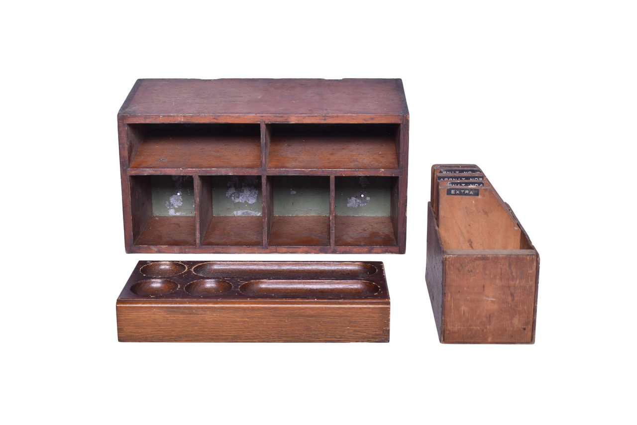 2350 - Three Telegrapher / Depot Desk Cabinets thumbnail
