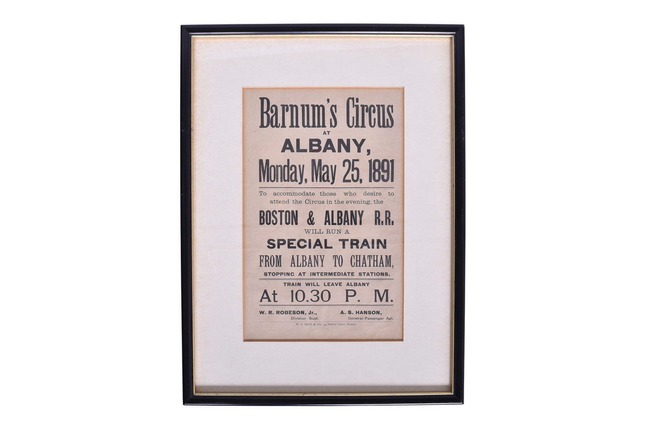 2403 - 1891 Boston & Albany / Barnum's Circus Railroad Depot Broad Sheet thumbnail