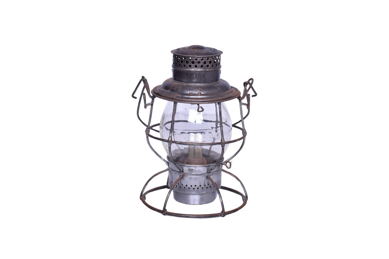2406 - Adlake Reliable Wheeling and Lake Erie Railway Lantern with Clear Cast Globe thumbnail