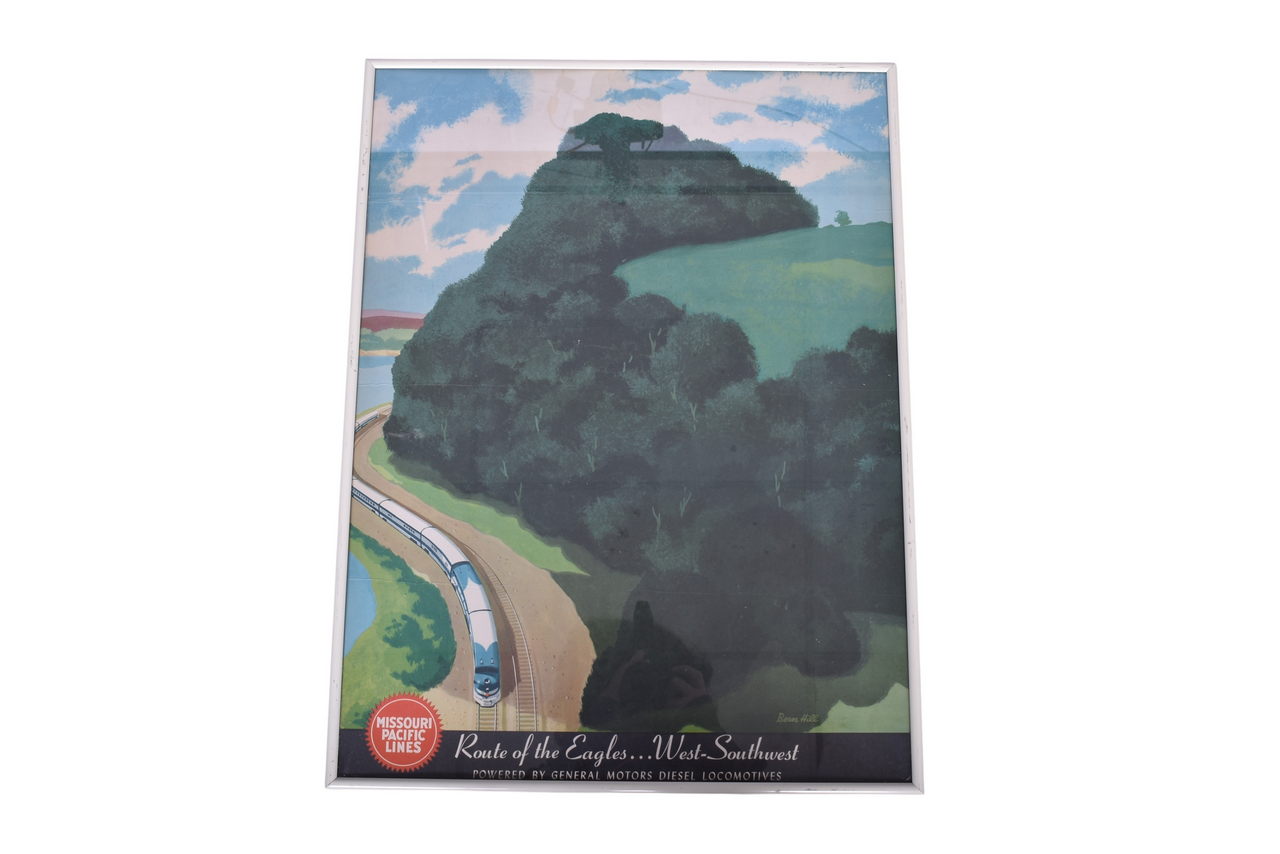 2417 - Original Missouri Pacific Railroad Bern Hill Travel Advertising Poster thumbnail