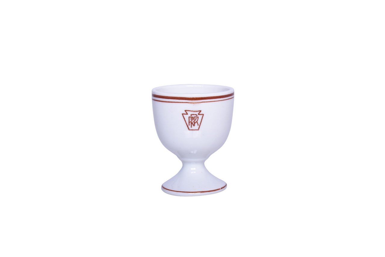 2423 - Pennsylvania Railroad China Brown Keystone Egg Cup thumbnail
