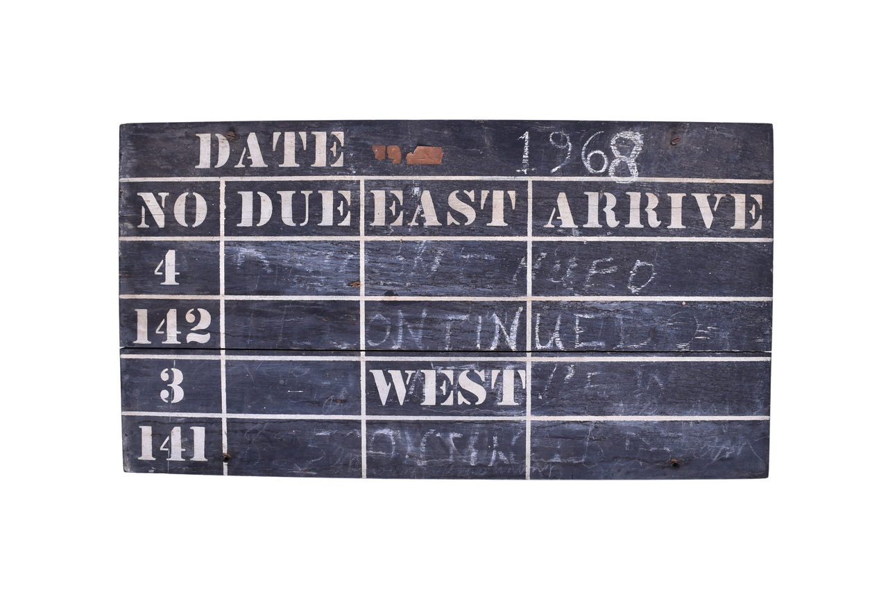 2441 - Northern Pacific Railway Depot Chalk Board - Likely Valley City, ND thumbnail