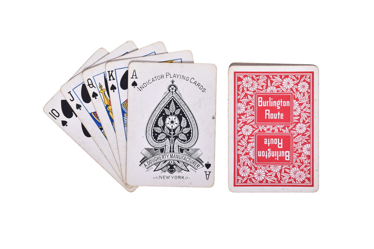2483 - Rare Chicago Burlington and Quincy Railroad Burlington Route Flowers Playing Card Deck thumbnail
