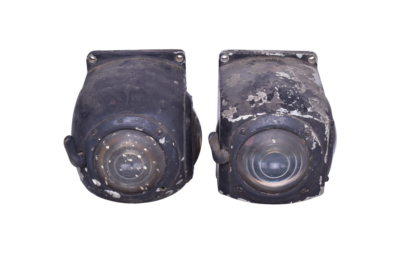 2496 - Pair of Matching Cast Aluminum Marker Lamps thumbnail