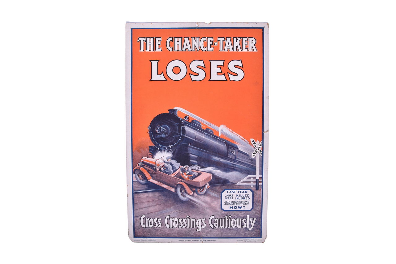 2554 - Original 1927 American Railroad Association Chance-Taker Looses Poster thumbnail