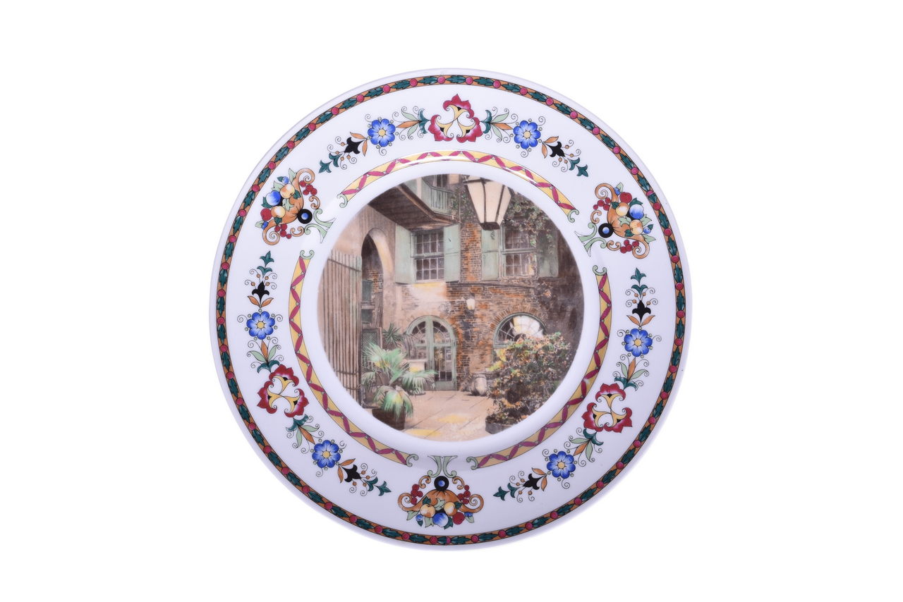 2563 - Illinois Central Railroad French Quarter Service Plate Arts and Crafts Patio Royal Street New Orleans thumbnail