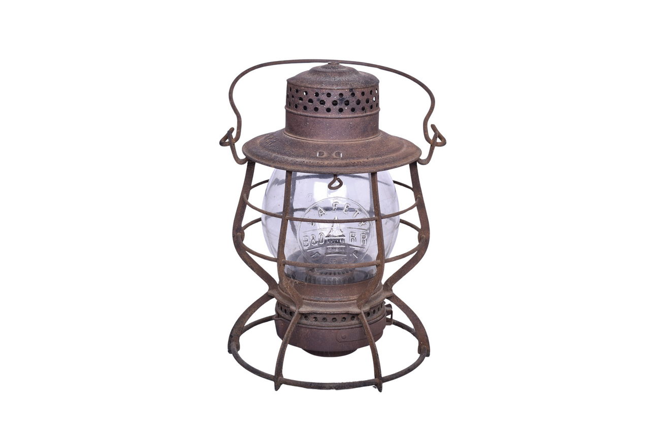 2573 - Keystone Baltimore and Ohio Railroad Lantern w/ Capitol Dome Cast Clear Globe thumbnail