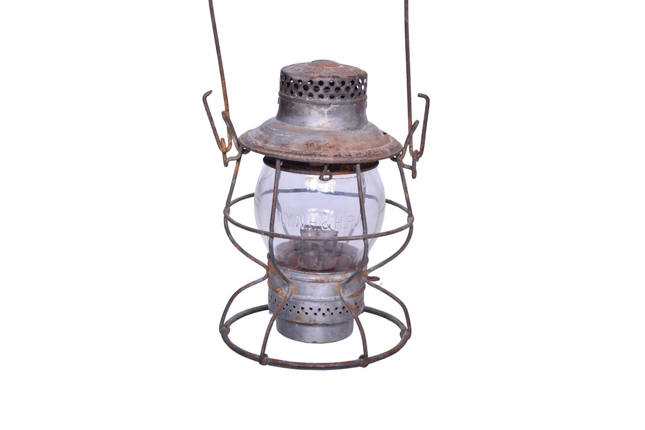 2597 - Adlake Kero No. 100 New York, New Haven & Hartford Railroad Lantern w/ Clear Cast Globe thumbnail