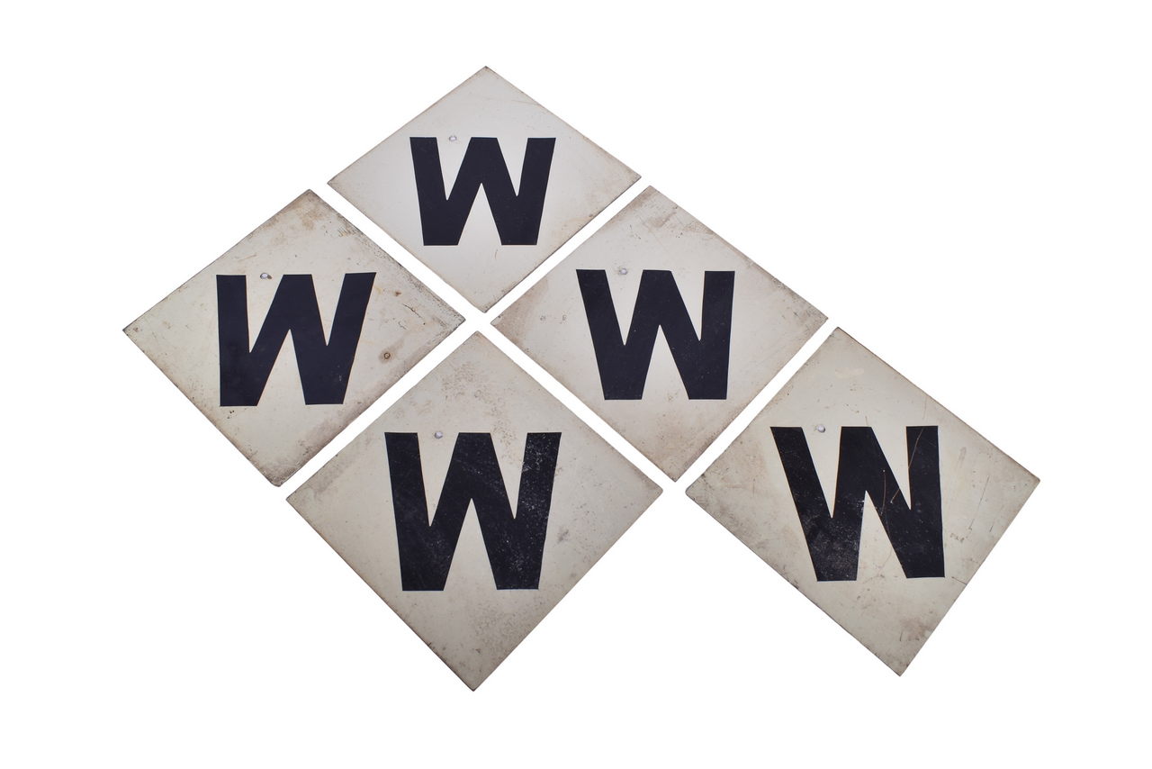 2604 - Five Aluminum Whistle Signs thumbnail