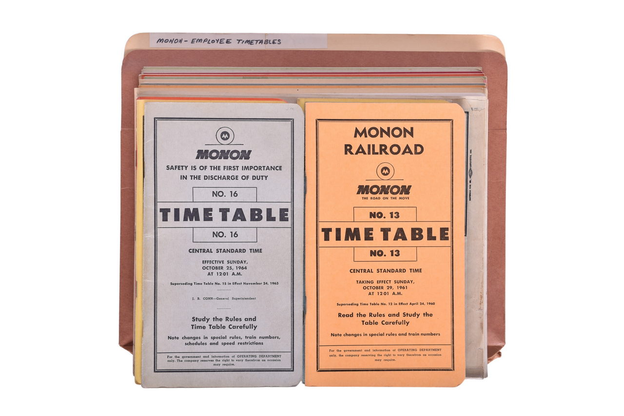 2612 - Twenty-Seven Monon Railroad Employee Timetables - 1937 to 1969 thumbnail
