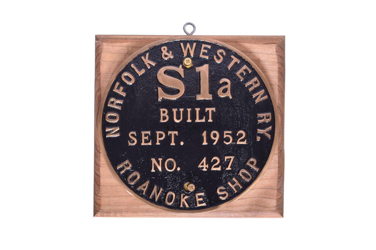2617 - Norfolk and Western 0-8-0 S1A Steam Locomotive Builders Plate thumbnail