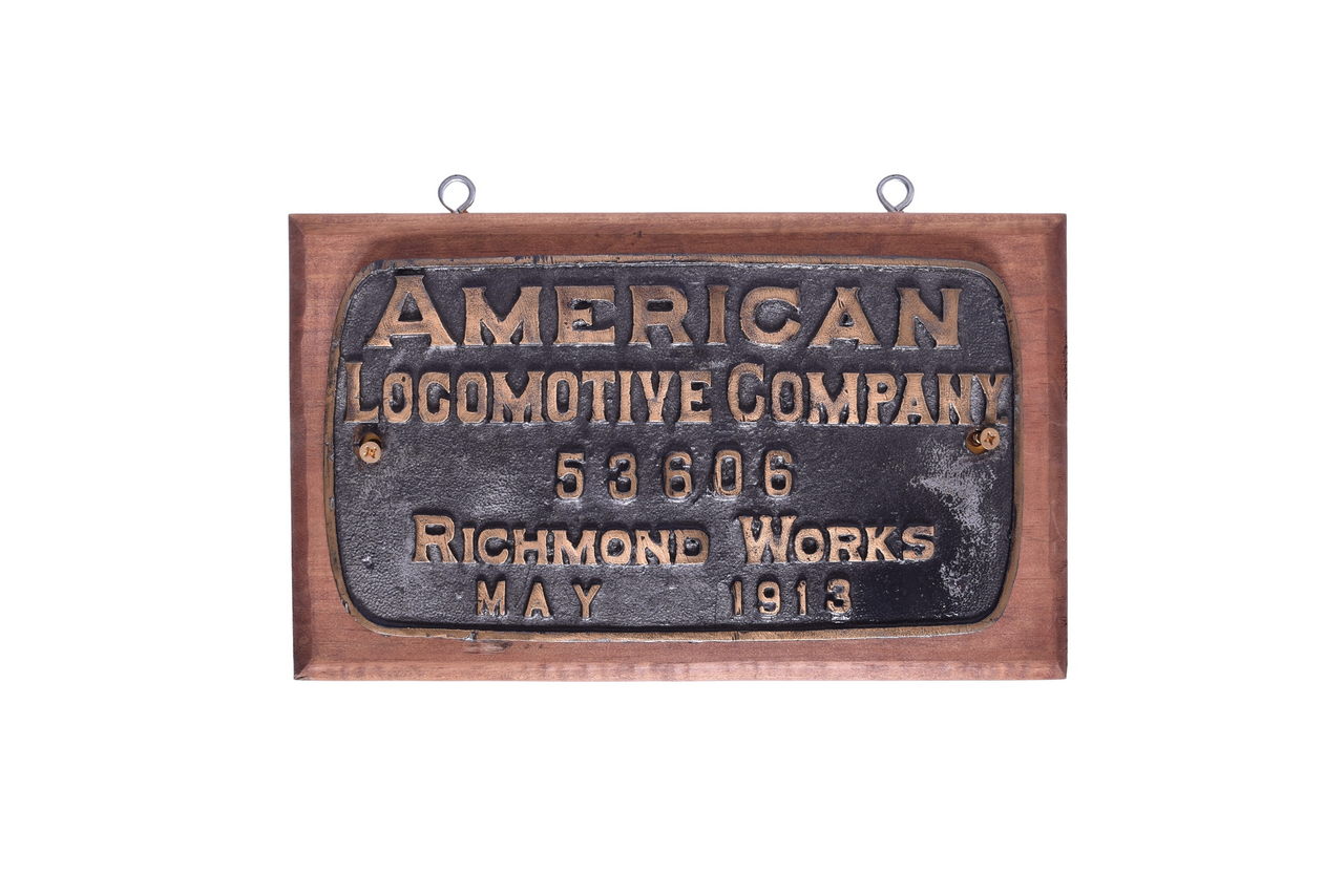 2619 - Norfolk and Western Alco Steam Locomotive Builders Plate - Z1b 2-6-6-2 #1350 thumbnail