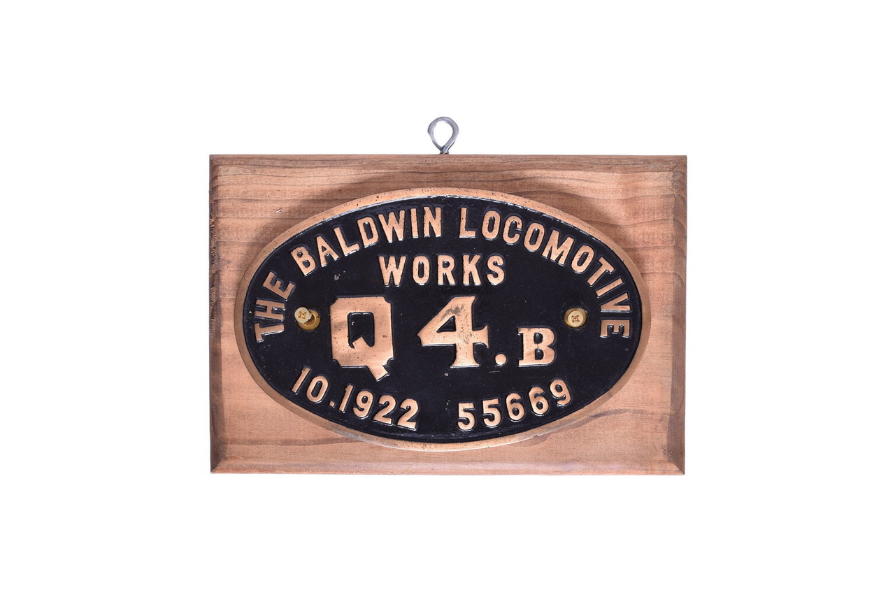 2627 - Baltimore and Ohio Steam Locomotive #4453 Baldwin Locomotive Works Builders Plate thumbnail