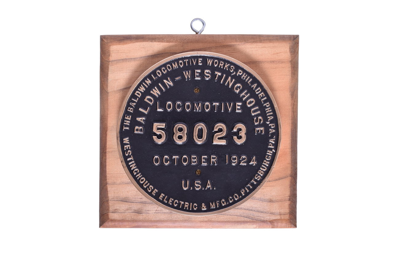 2629 - Baldwin-Westinghouse Aroostook Valley Railroad #52 Builders Plate - 60 Ton Steeplecab thumbnail