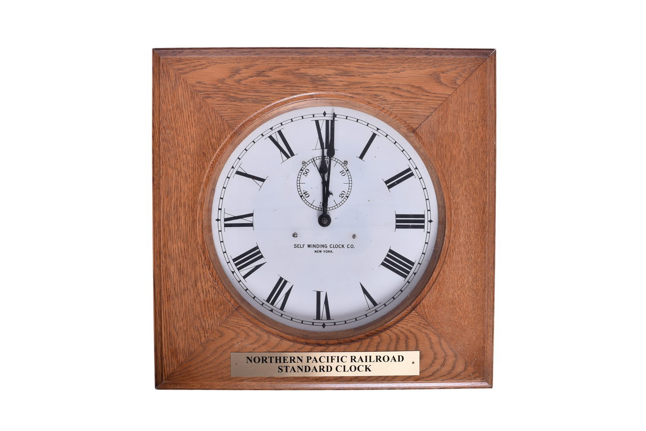 2645 - Northern Pacific Railroad Western Union Railroad Station Depot Wall Clock thumbnail